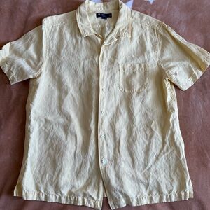 CREMIEUX Yellow Button Down Size Large
